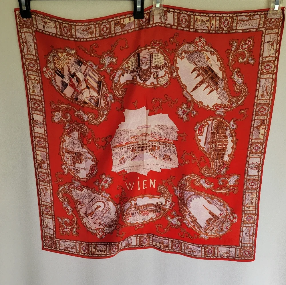 Silk scarf, paisley Vienna